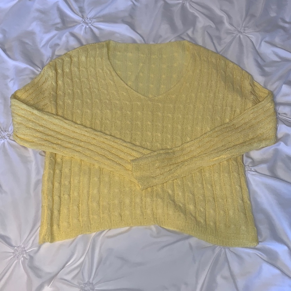 Yellow knit sweater